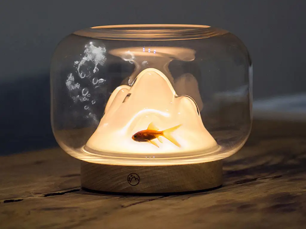picture چراغ خواب فانتزی رومیزی شارژی Warm Mountain Lamp Simple Night Light Small Warm Lamp Creative