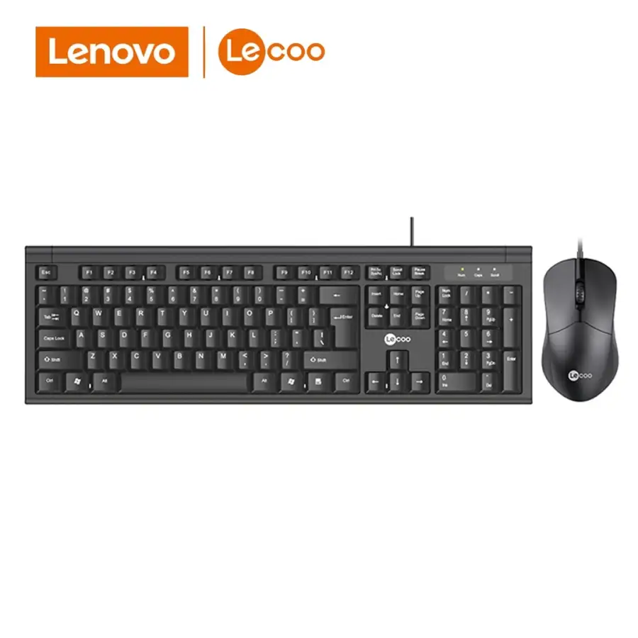 picture کیبورد لنوو مدل Wired keyboard mouse Lecoo-CM101