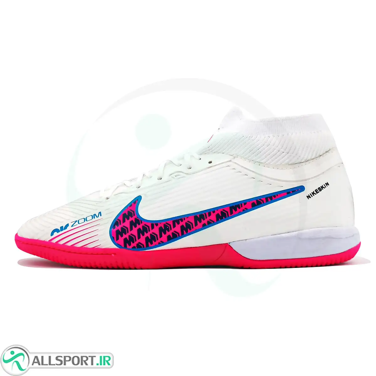 picture کفش فوتسال ساقدار نایک ایر زوم مرکوریال Nike Air Zoom Mercurial White Pink