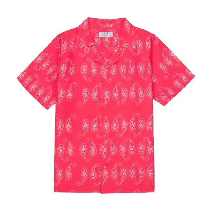 picture پیراهن آستین کوتاه لیلاژ با کد PSLYSHRT01SS20RD ( paisley hawaiian shirt )