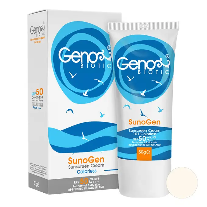 picture کرم ضد آفتاب ژنوبایوتیک با کد 1307030009 ( Geno Biotic Sunscreen Cream For Normal And Dry Skin Spf 50 Colorless )