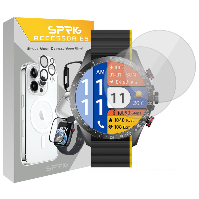 picture محافظ صفحه نمایش اسپریگ مدل SH-SP مناسب برای ساعت هوشمند گلوریمی M2 بسته دو عددی