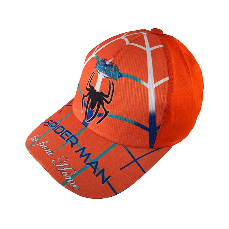 picture کلاه کپ پسرانه مدل مرد عنکبوتی کد 1133 رنگ نارنجی