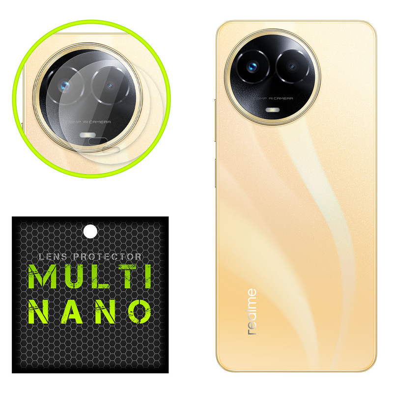picture محافظ لنز دوربین مولتی نانو مدل X-L2N مناسب برای گوشی موبایل ریلمی 11 5G بسته دو عددی