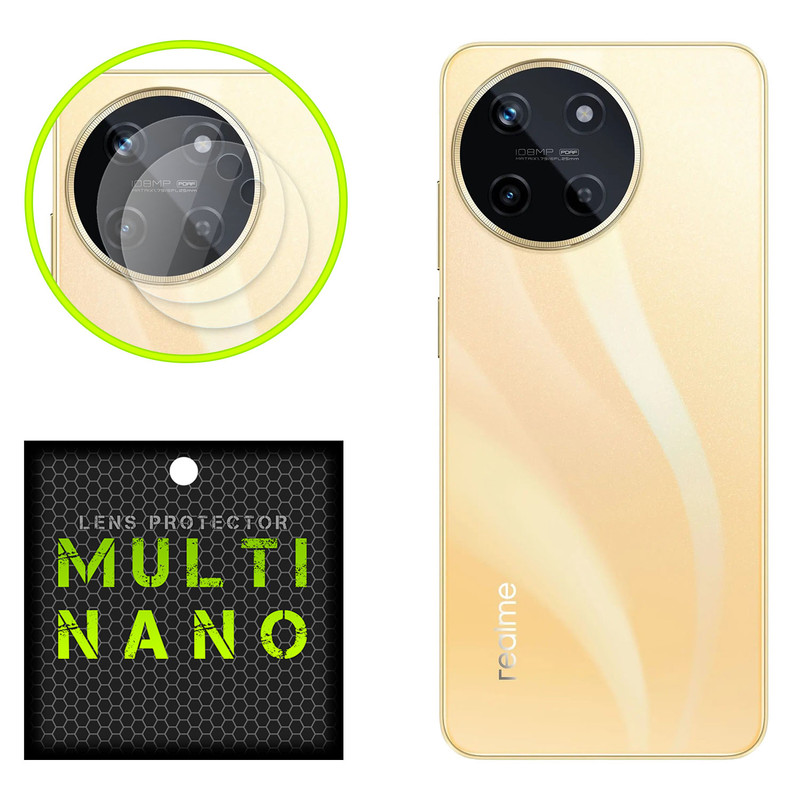picture محافظ لنز دوربین مولتی نانو مدل X-L2N مناسب برای گوشی موبایل ریلمی 11 4G بسته دو عددی