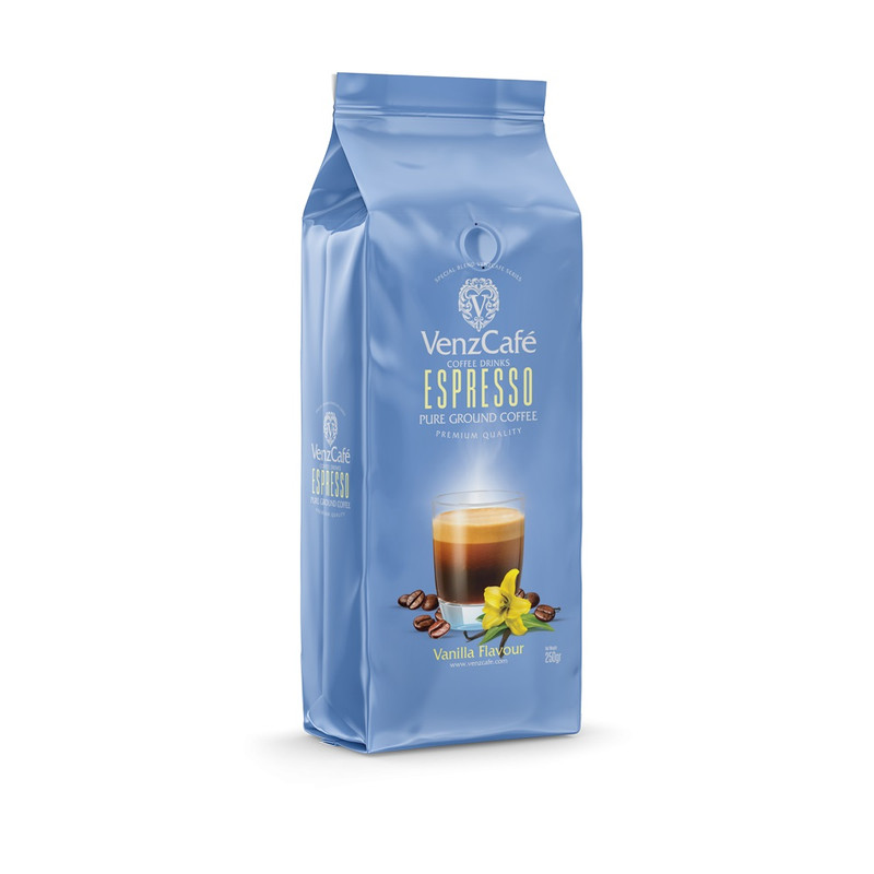 picture پودر قهوه اسپرسو با طعم وانیل ونزکافه - 250 گرم