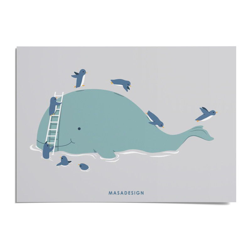 picture کارت پستال ماسا دیزاین طرح نهنگ مدل POSH062