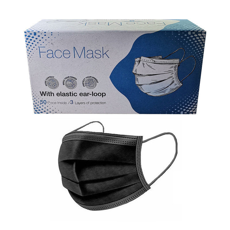 picture ماسک تنفسی مدل سه لایه ملت بلون کد H1  بسته 50 عددی