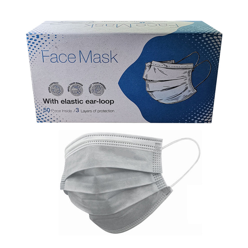 picture ماسک تنفسی مدل سه لایه ملت بلون کد H5 بسته 50 عددی