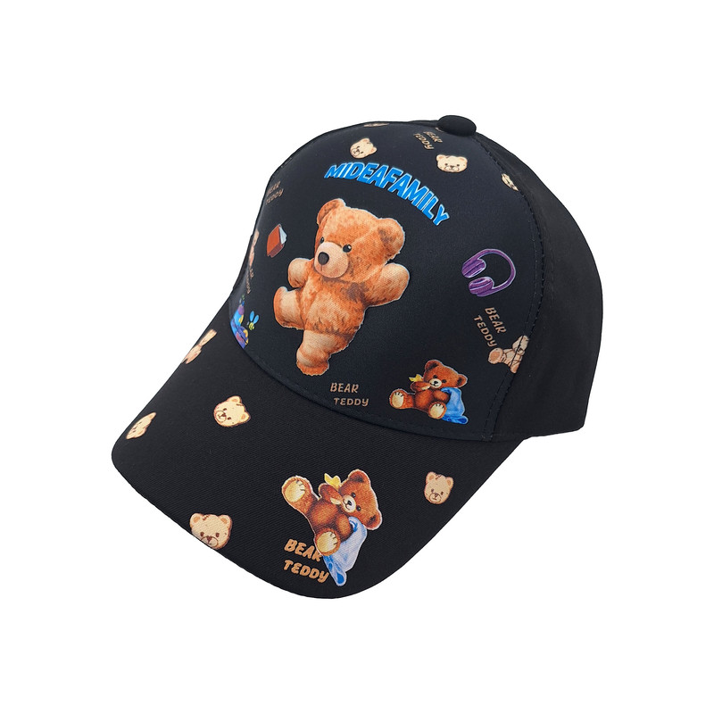 picture کلاه کپ پسرانه مدل خرس برجسته کد 1143 رنگ مشکی