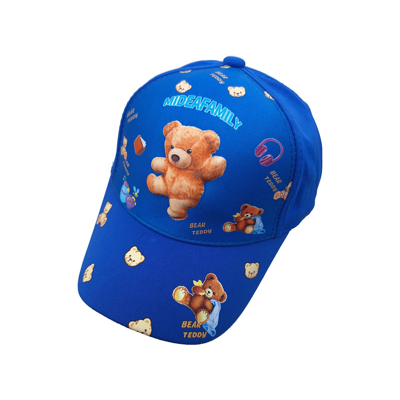 picture کلاه کپ پسرانه مدل خرس برجسته کد 1143 رنگ آبی