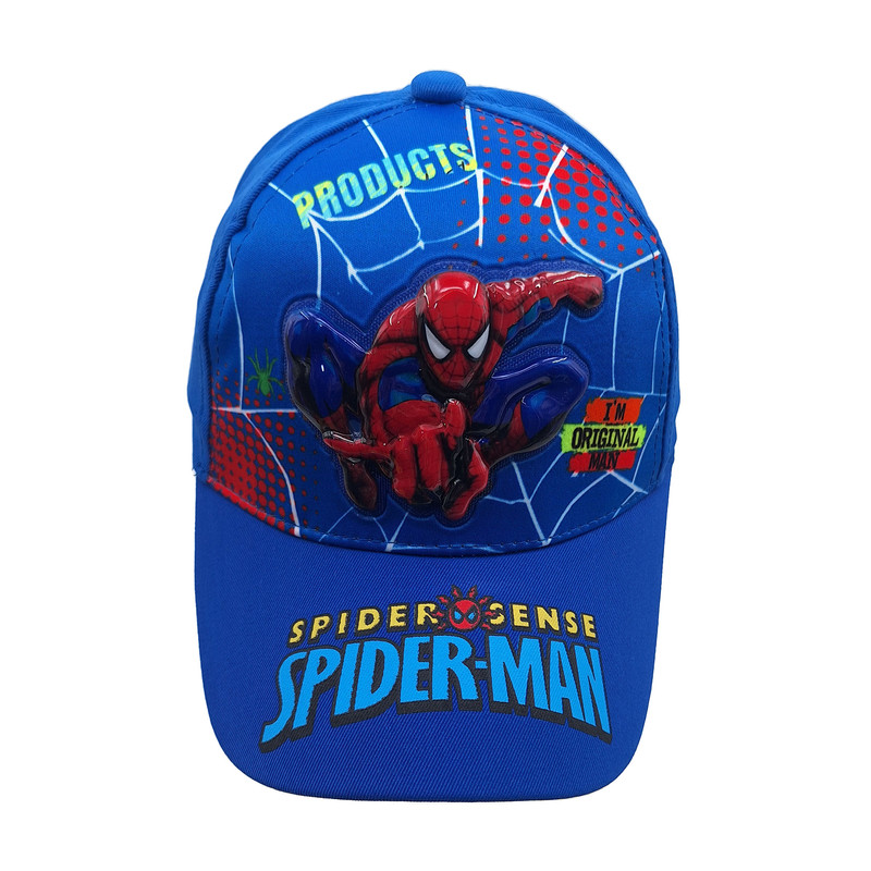 picture کلاه کپ پسرانه مدل مرد عنکبوتی چراغدار کد 1144 رنگ آبی