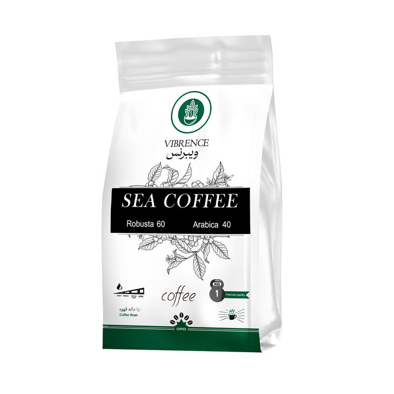 picture دانه قهوه 60 درصد روبوستا 40 درصد عربیکا Sea ویبرنس - 1 کیلوگرم