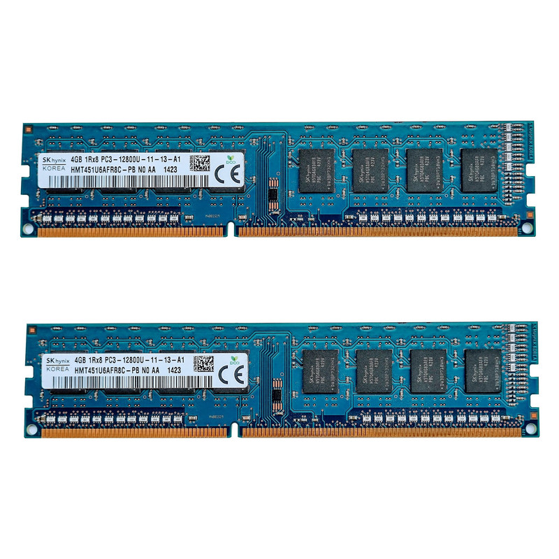 picture رم کامپیوتر DDR3 تک کاناله 1600 مگاهرتز CL11 اس کی هاینیکس مدل PC3-12800U ظرفیت 4 گیگابایت بسته دو عددی
