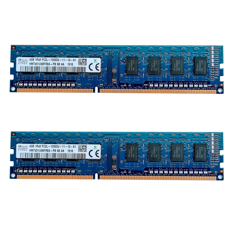 picture رم کامپیوتر DDR3 تک کاناله 1600 مگاهرتز CL11 اس کی هاینیکس مدل PC3L-12800U ظرفیت 4 گیگابایت بسته دو عددی