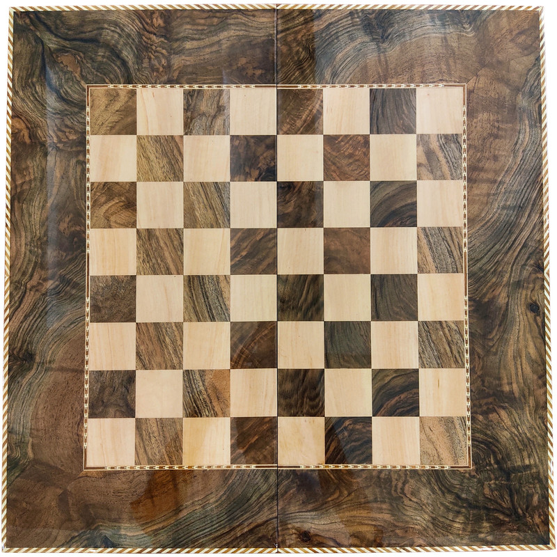picture صفحه شطرنج معرق کاری مدل ریشه گردو کد T2