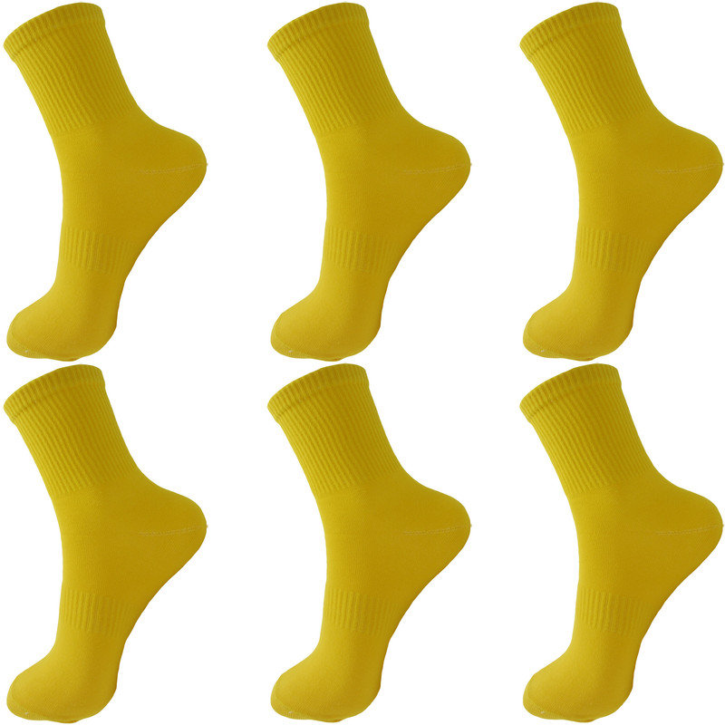 picture جوراب ورزشی زنانه ادیب مدل کش انگلیسی کد  SPTW رنگ زرد بسته 6 عددی