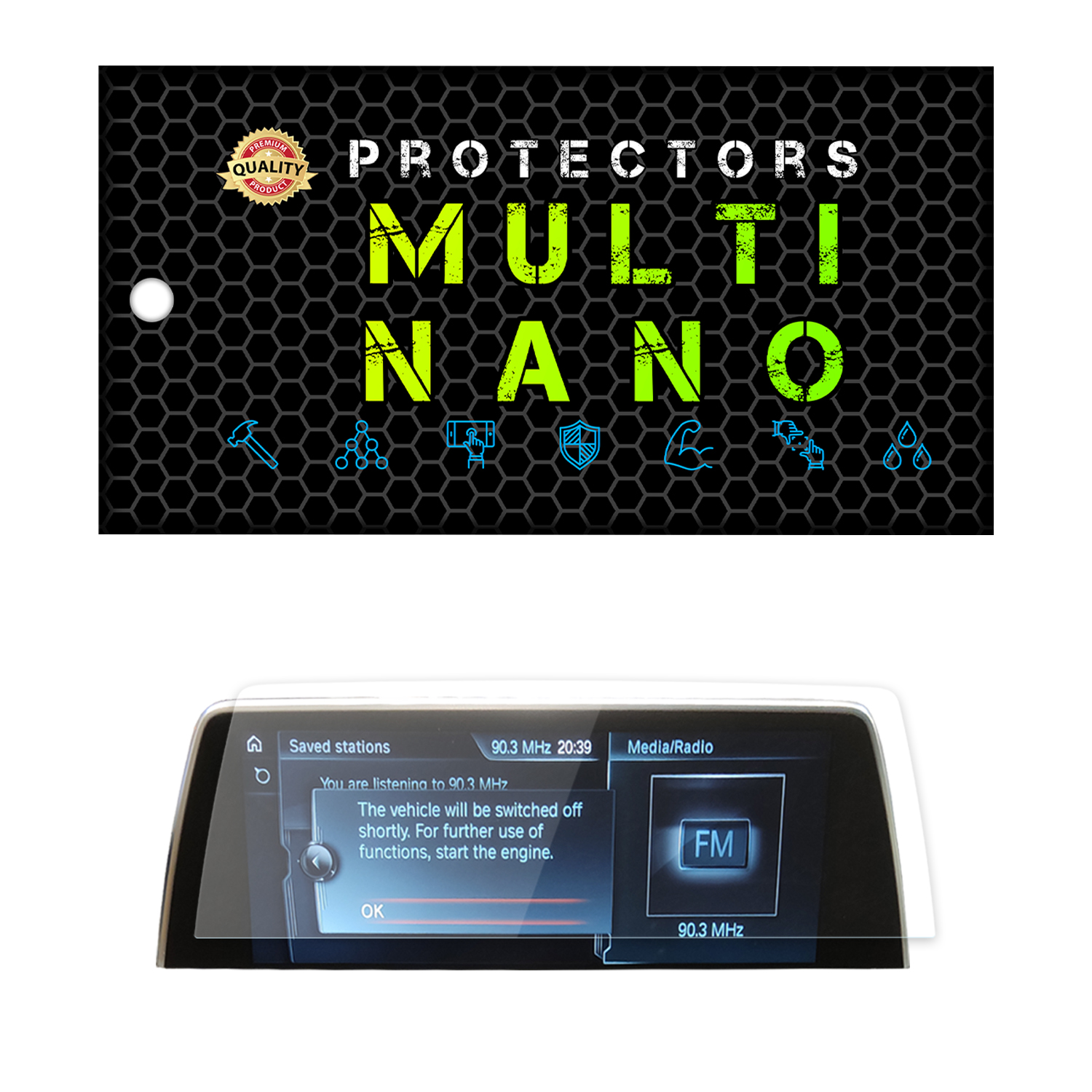 picture محافظ صفحه نمایش خودرو مولتی نانو مدل X-S1N مناسب برای بی ام و 730Li 2017