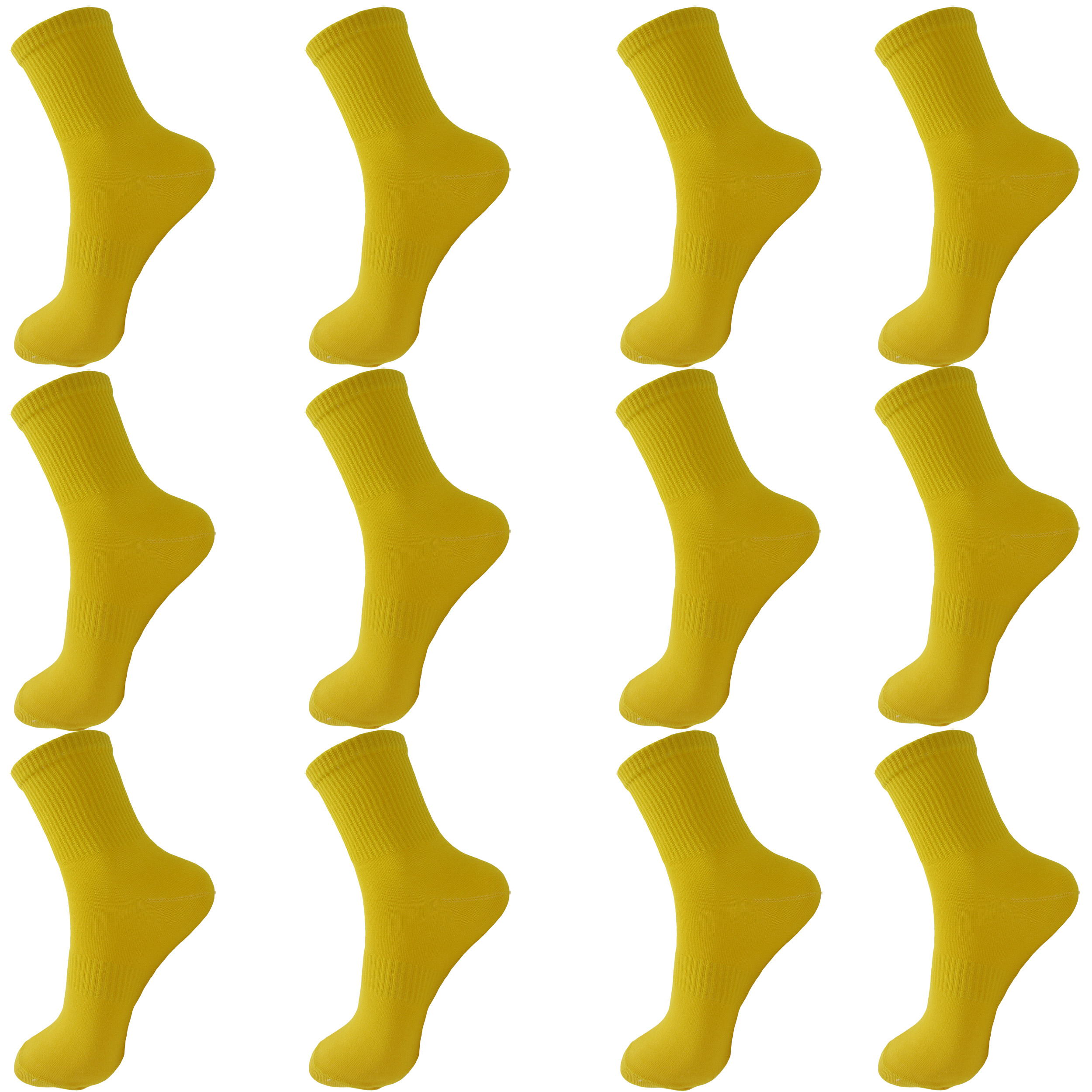 picture جوراب ورزشی مردانه ادیب مدل کش انگلیسی کد MNSPT رنگ زرد بسته 12 عددی