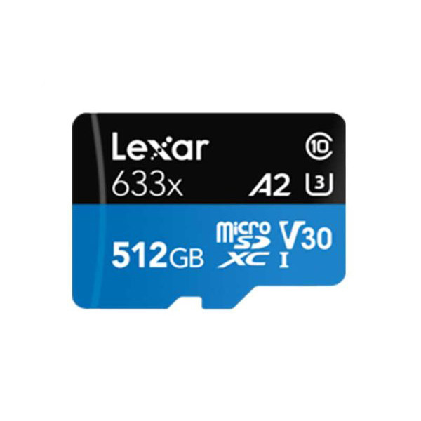 کارت حافظه‌ microSDXC لکسار مدل 633X کلاس 10 استاندارد UHS-I U3 سرعت  ظرفیت 512گیگابایت 1295559