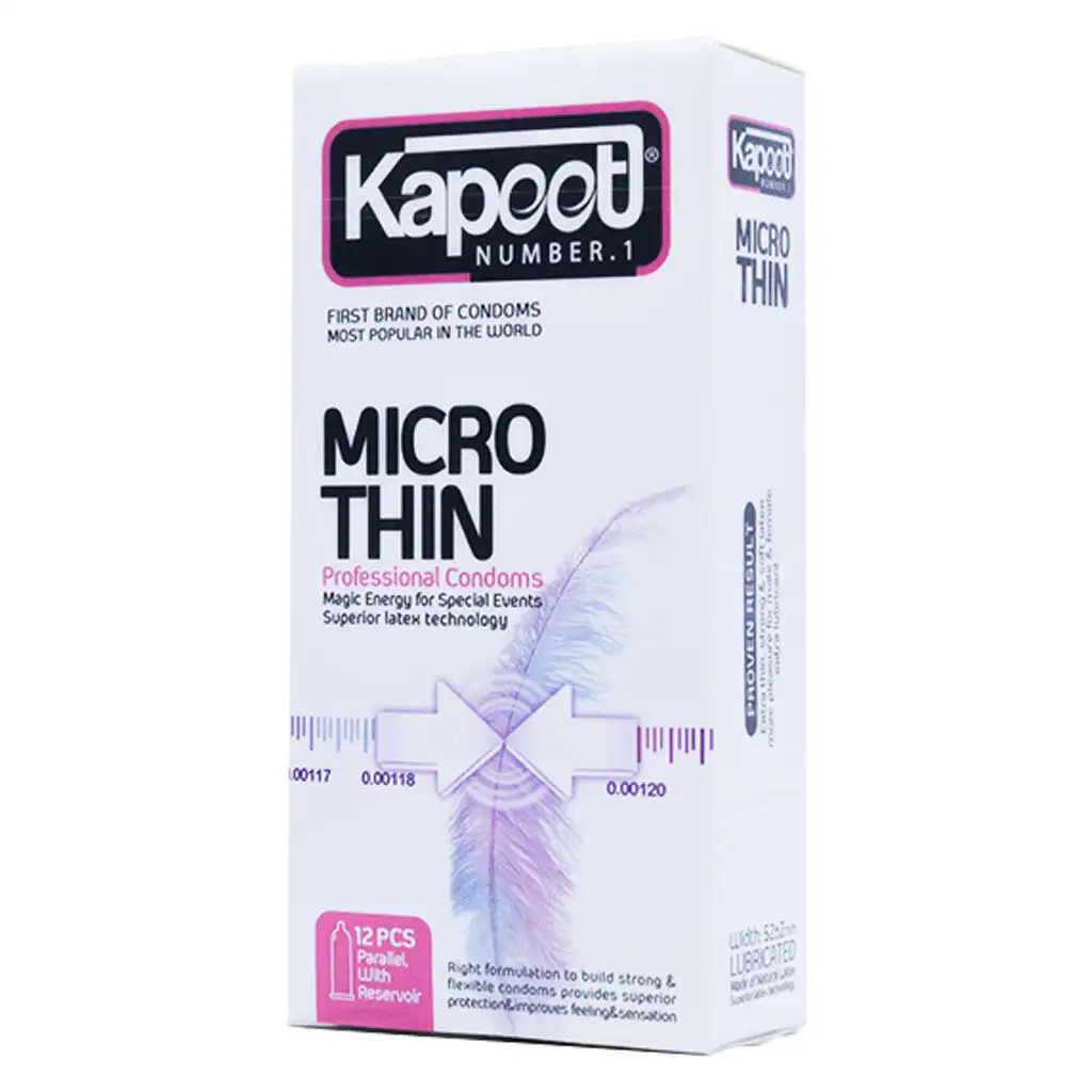 picture کاندوم کاپوت مدل Micro Thin بسته 12 عددی