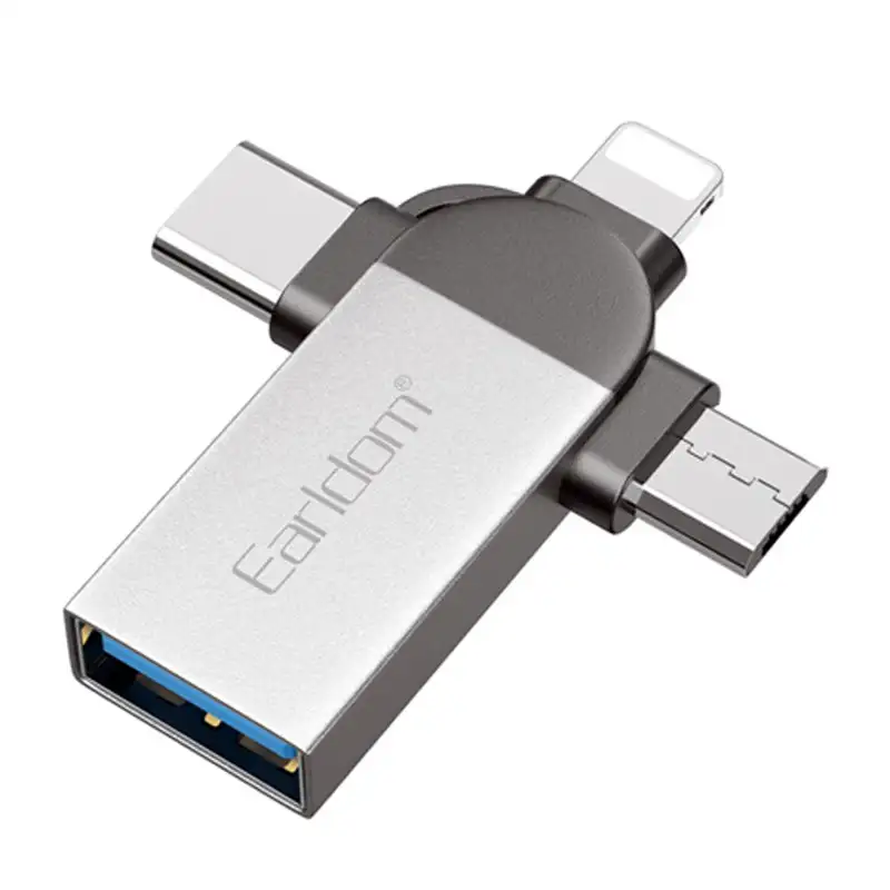 picture تبدیل Earldom ET-OT93 OTG USB3.0 To MicroUSB / Lightning / Type-C