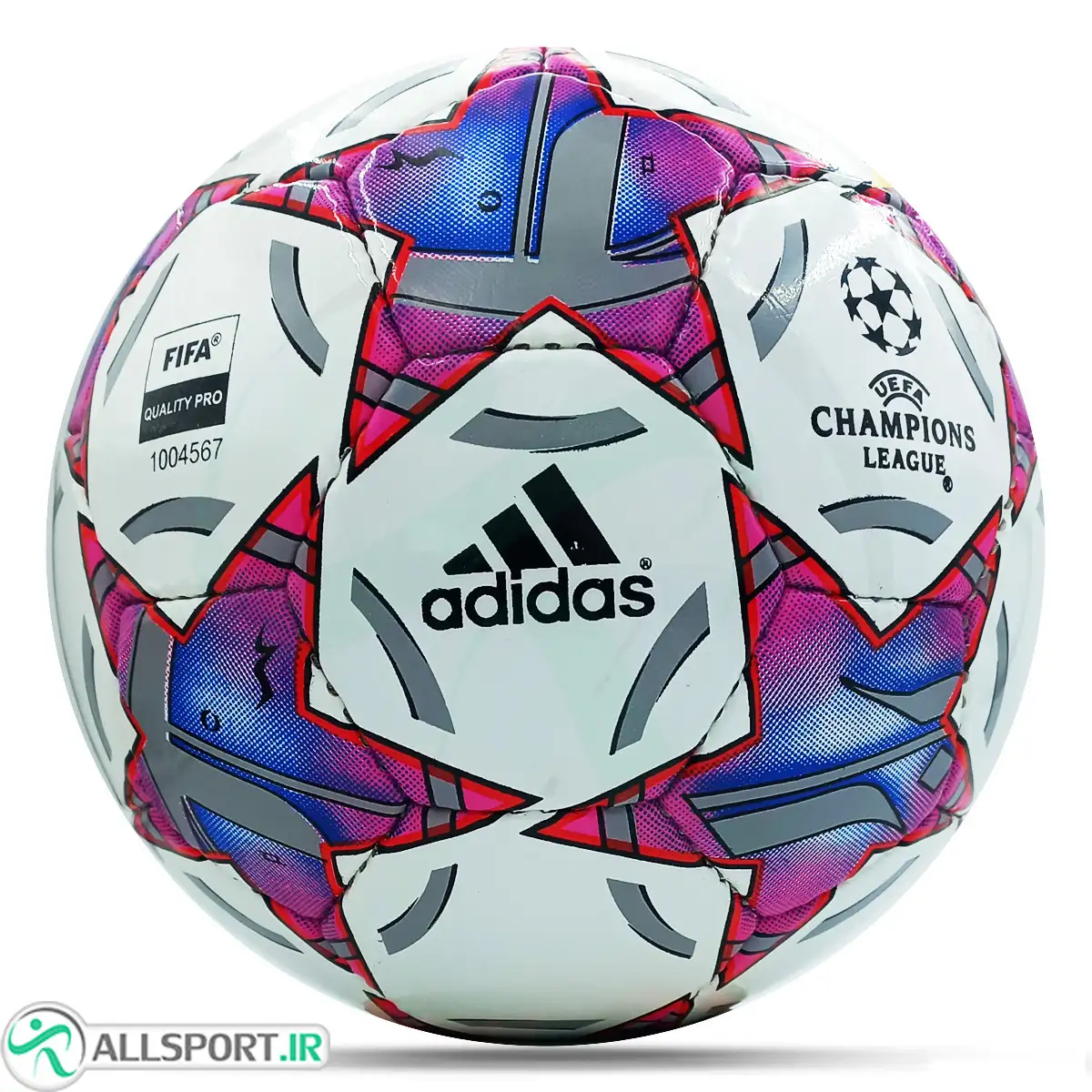 picture توپ فوتسال آدیداس دوخت  Adidas Champions League Futsal Ball White Blue Purple