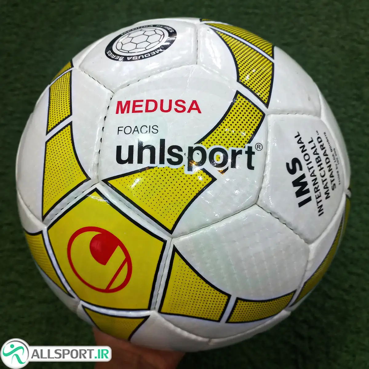 picture توپ فوتسال آل الشپرت مدوسا دوخت Uhlsport Medusa Futsal Ball Yellow White