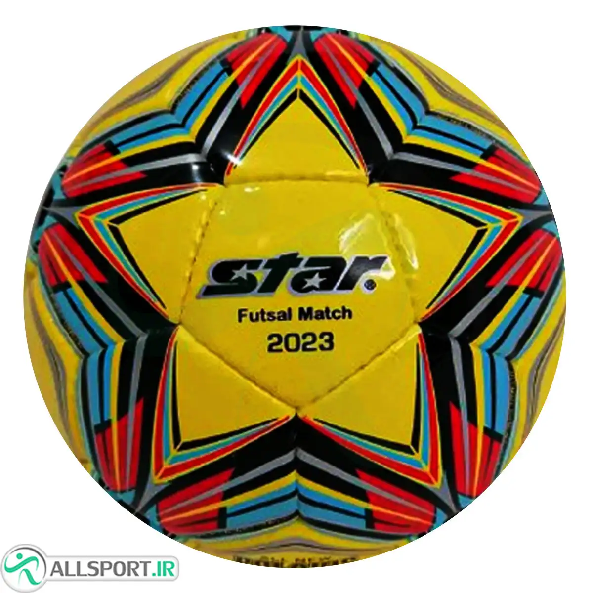 picture توپ فوتسال استار دوخت Star Match 2023 Futsal Ball Yellow Red Blue