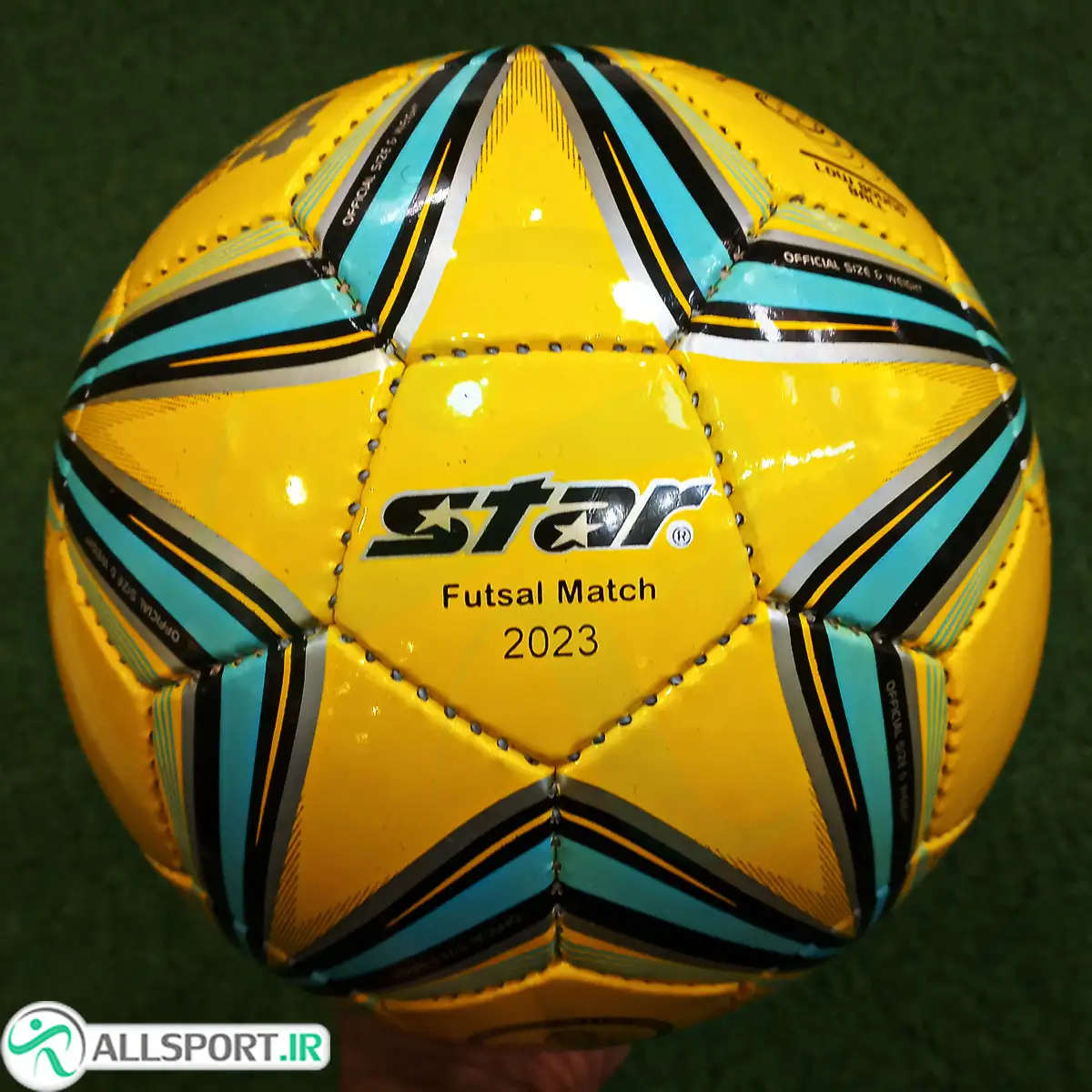 picture توپ فوتسال استار دوخت  Star Futsal Ball Yellow Blue