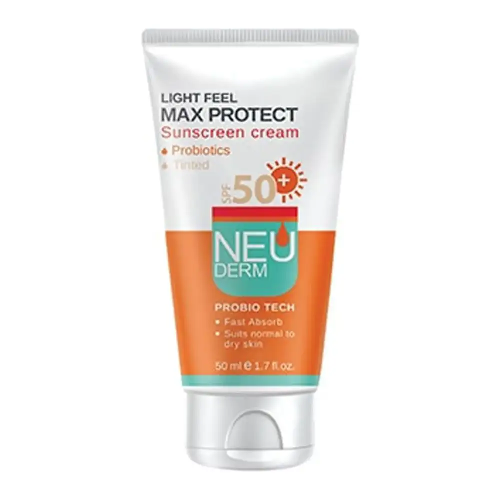 picture کرم ضد آفتاب رنگی مکس پروتکت نئودرم +SPF50 مناسب پوست معمولی تا خشک حجم 50 میل
