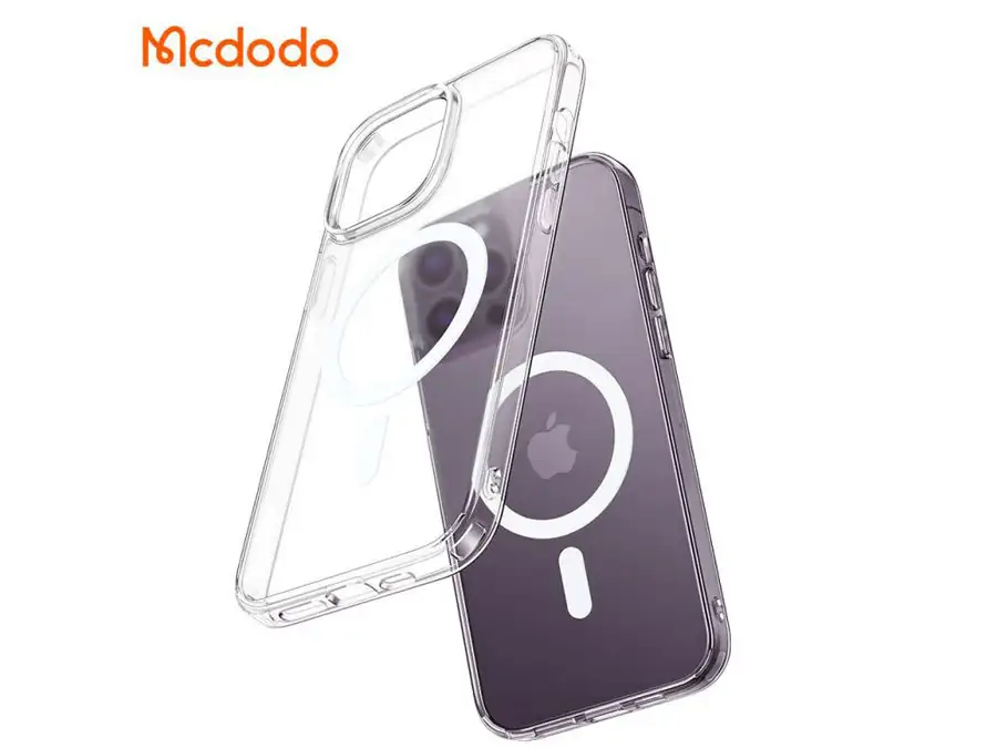 picture قاب محافظ مگ سيف آیفون 14 پرومکس شفاف مک دودو  Mcdodo Crystal PC-3093 Apple iPhone 14 Pro Max Magsafe Case