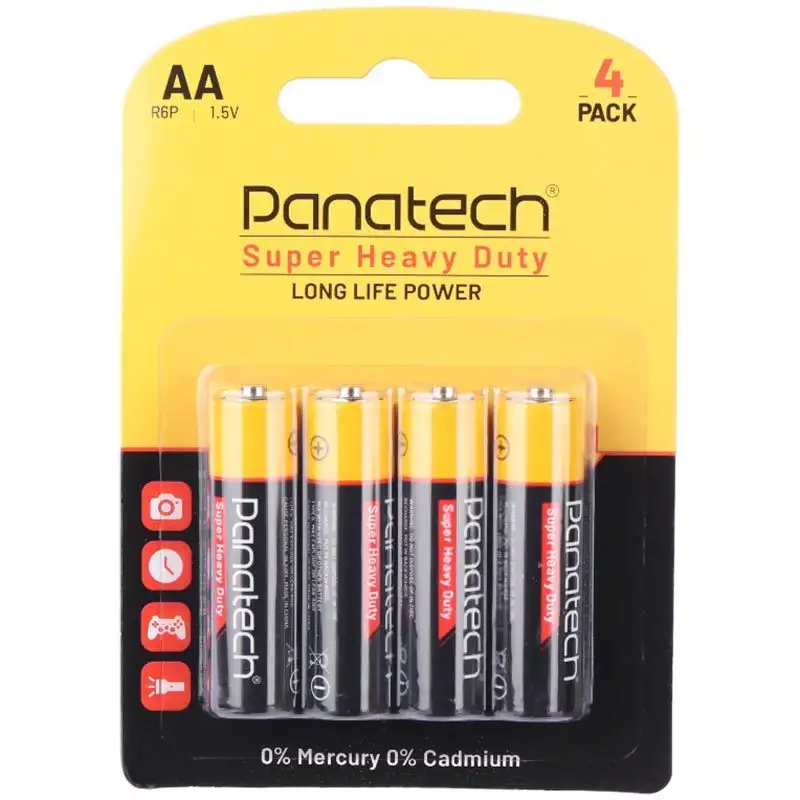 picture باتری چهارتایی قلمی Panatech Super Heavy Duty R6P 1.5V AA