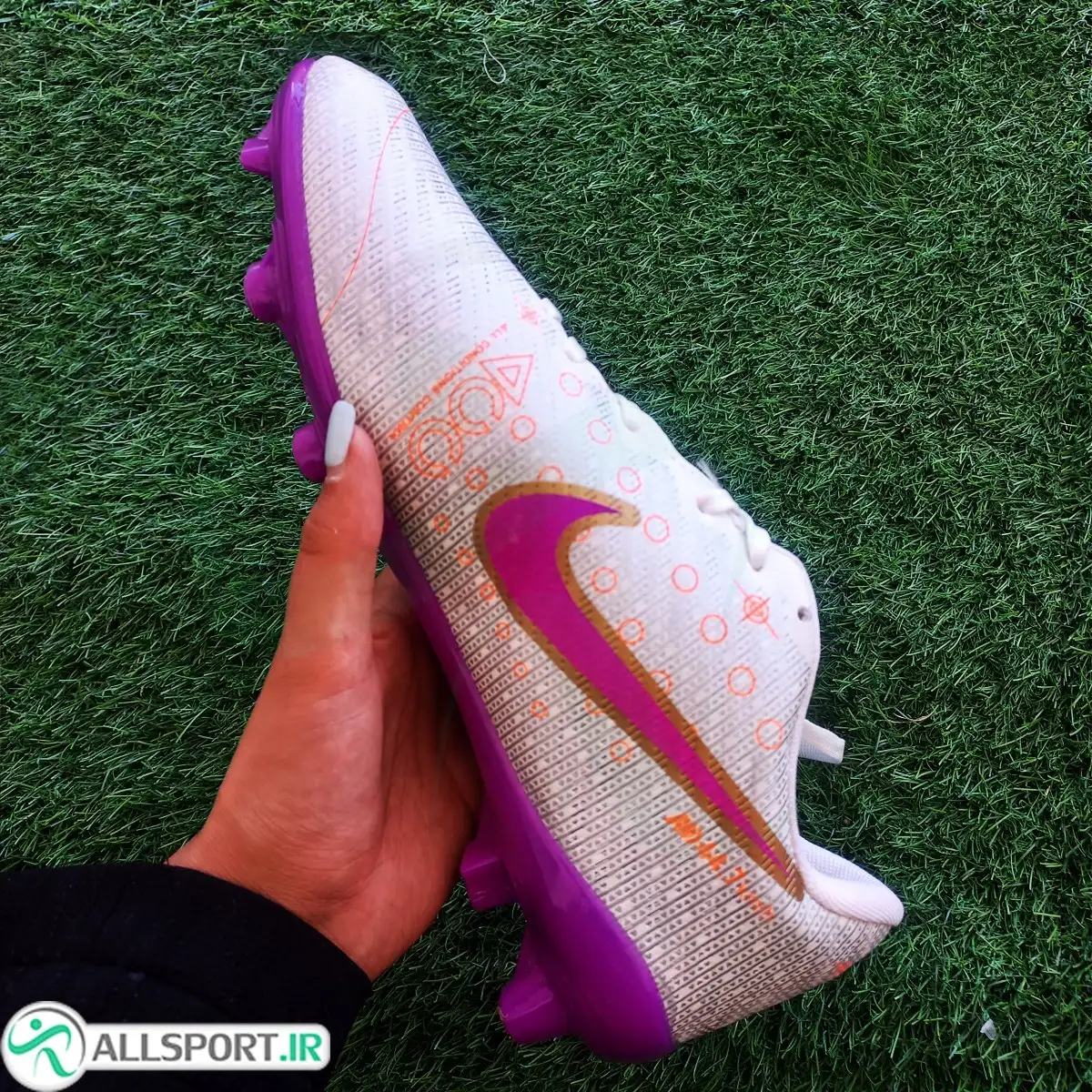 picture کفش فوتبال نایک مرکوریال Nike Mercurial White Purple