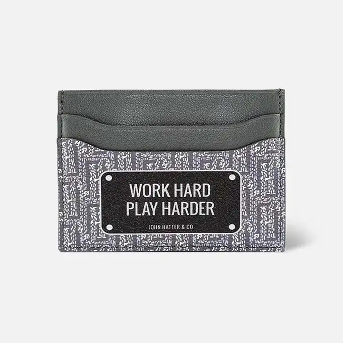 picture جا کارتی جان هتر با کد WORK HARD PLAY HARDER WALLET