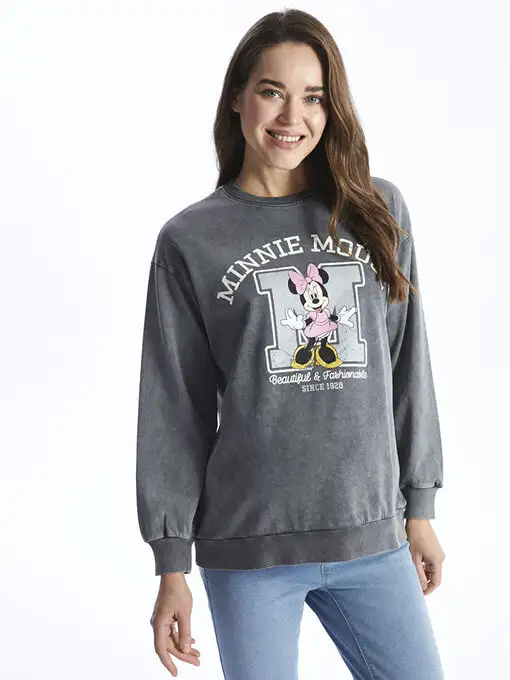 picture بلوز بارداری ال سی وایکیکی با کد W3IQ09Z8-V3U ( Bisiklet Yaka Minnie Mouse Baskılı Uzun Kollu Hamile Sweatshirt )