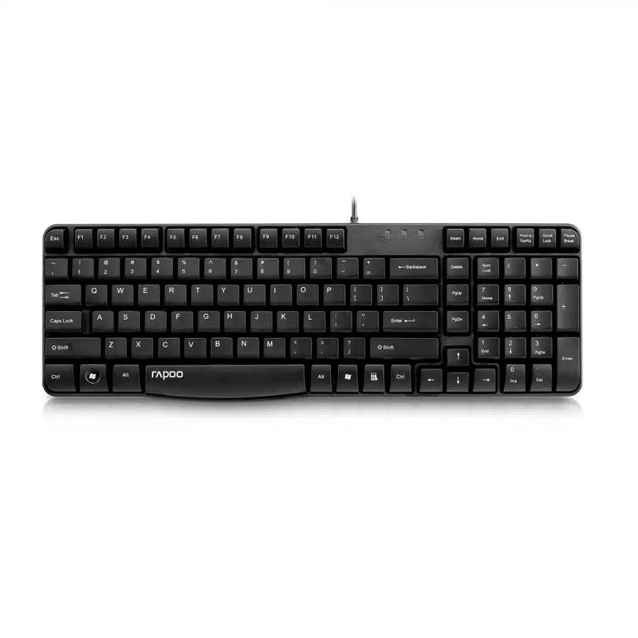 picture کیبورد باسیم رپو مدل N2400 Rapoo Wired Spill-resistant Keyboard