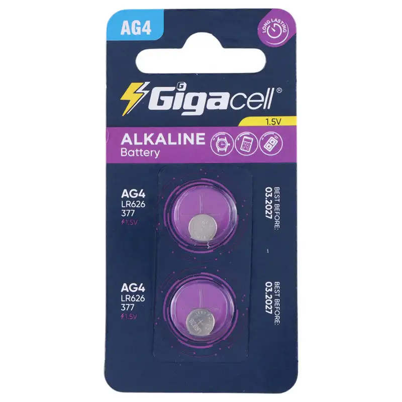 picture باتری سکه ای Gigacell Alkaline AG4 بسته 2 عددی