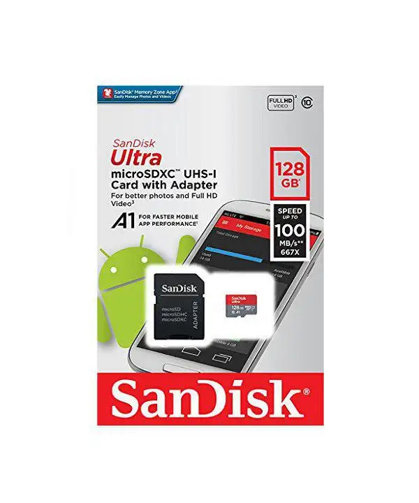 picture مموری کارت microSDXC سندیسک Class10 UHS-I Ultra A1 120Mbps ظرفیت 128 گیگابایت