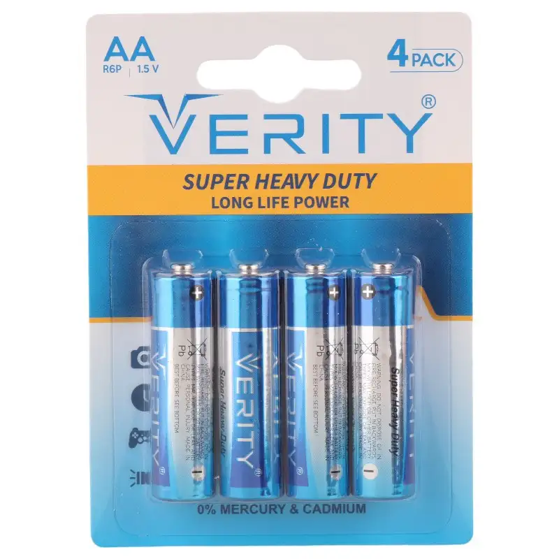 picture باتری چهارتایی قلمی Verity Super Heavy Duty R6P 1.5V AA