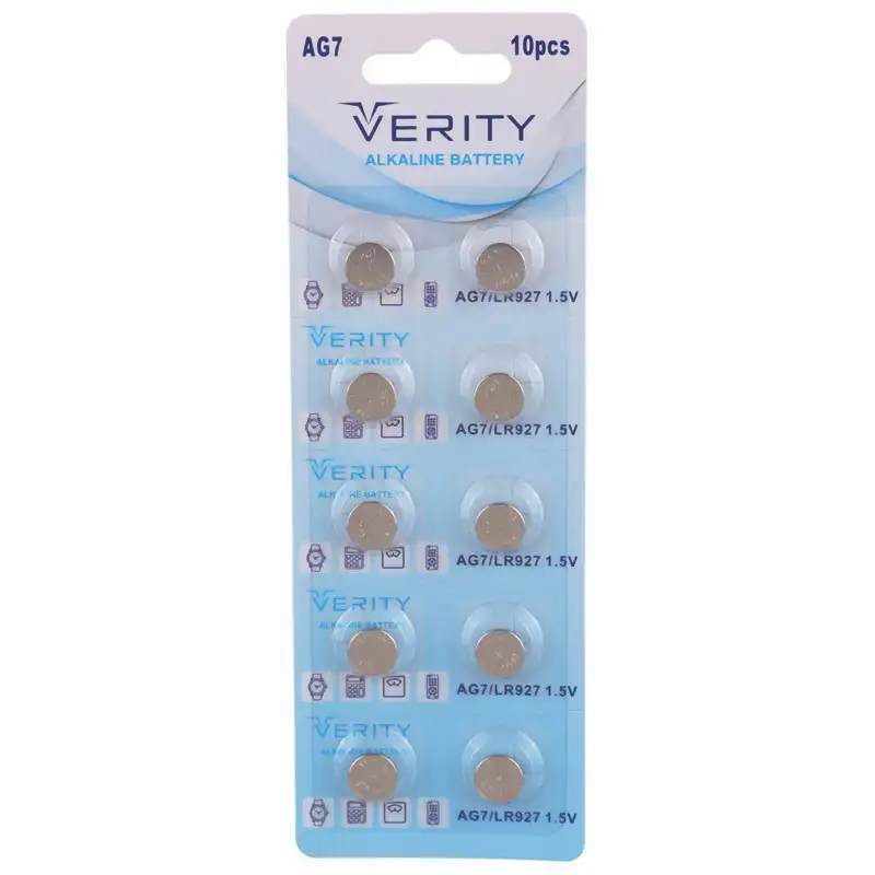 picture باتری سکه ای Verity Alkaline AG7 بسته 10 عددی