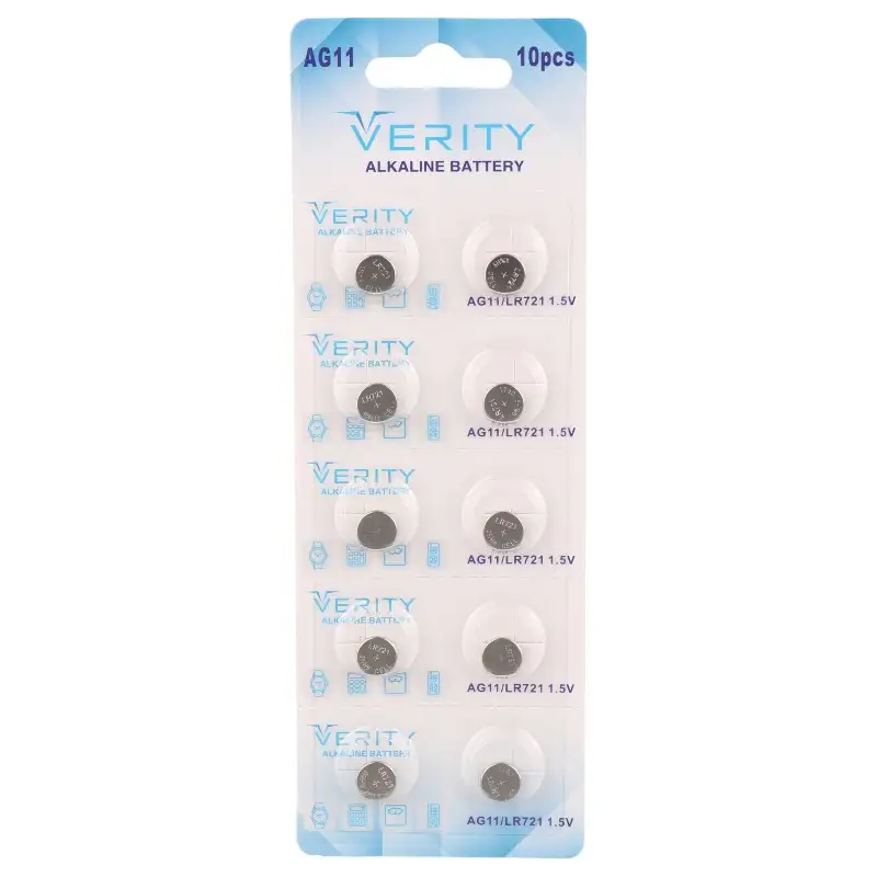 picture باتری سکه ای Verity Alkaline AG11 بسته 10 عددی