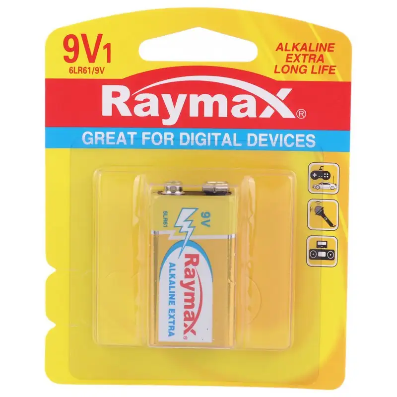 picture باتری کتابی Raymax Alkaline Extra 6LR61 9V