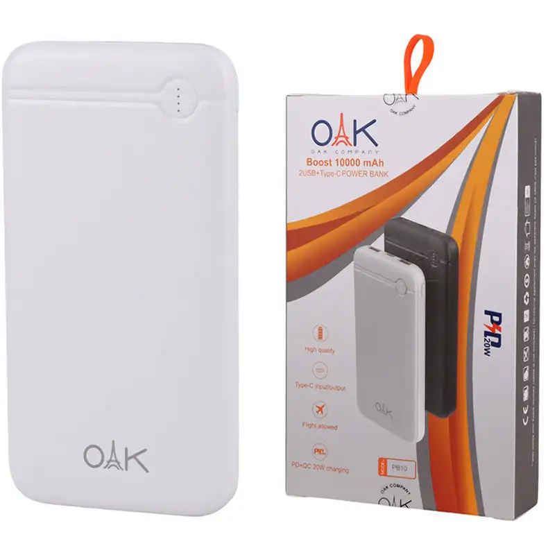 picture پاور بانک فست شارژ 10000 اوک OAK PB10 QC3.0 PD 20W