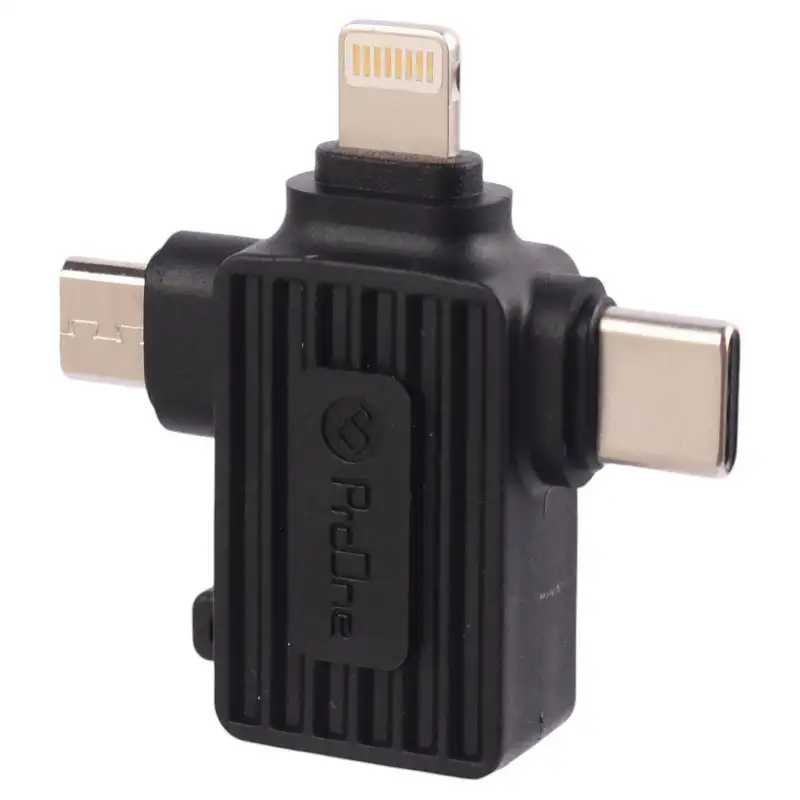 picture تبدیل ProOne PCO10 OTG USB To MicroUSB / Lightning / Type-C