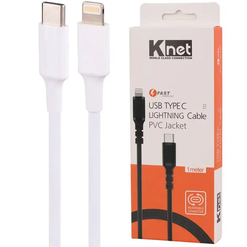 picture کابل تبدیل فست شارژ K-net K-CUCL2010 Type-C to Lightning 1m