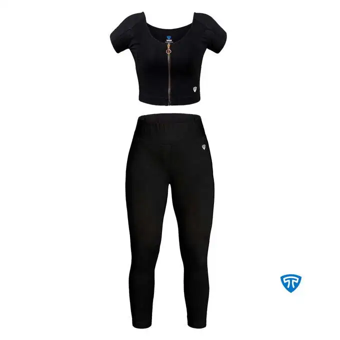 picture ست ورزشی تاپیک با کد SWEATPROOF CROP AND SPORT LEGGING BLACK