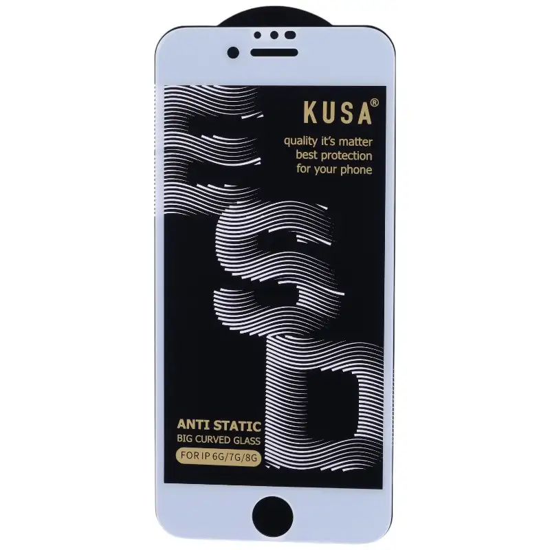 picture گلس آنتی استاتیک Kusa Big Curved آیفون 7 / 8 / SE 2020 سفید