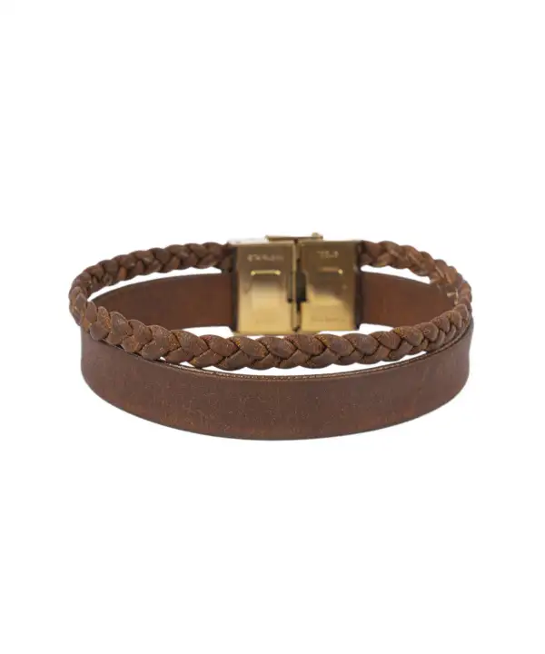 picture دستبند چرم طبیعی بیسراک Bisrak مدل LeatherBracelet-147At