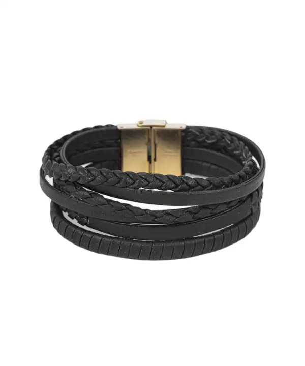 picture دستبند چرم طبیعی بیسراک Bisrk مدل LeatherBracelet-330At